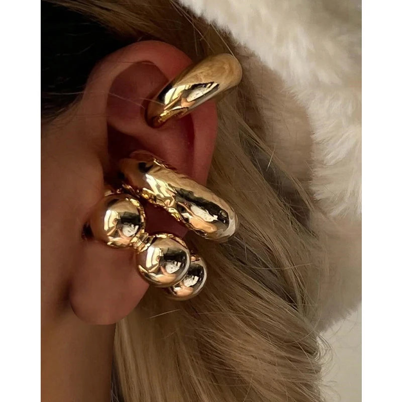 Wide Clip-On Earrings Set