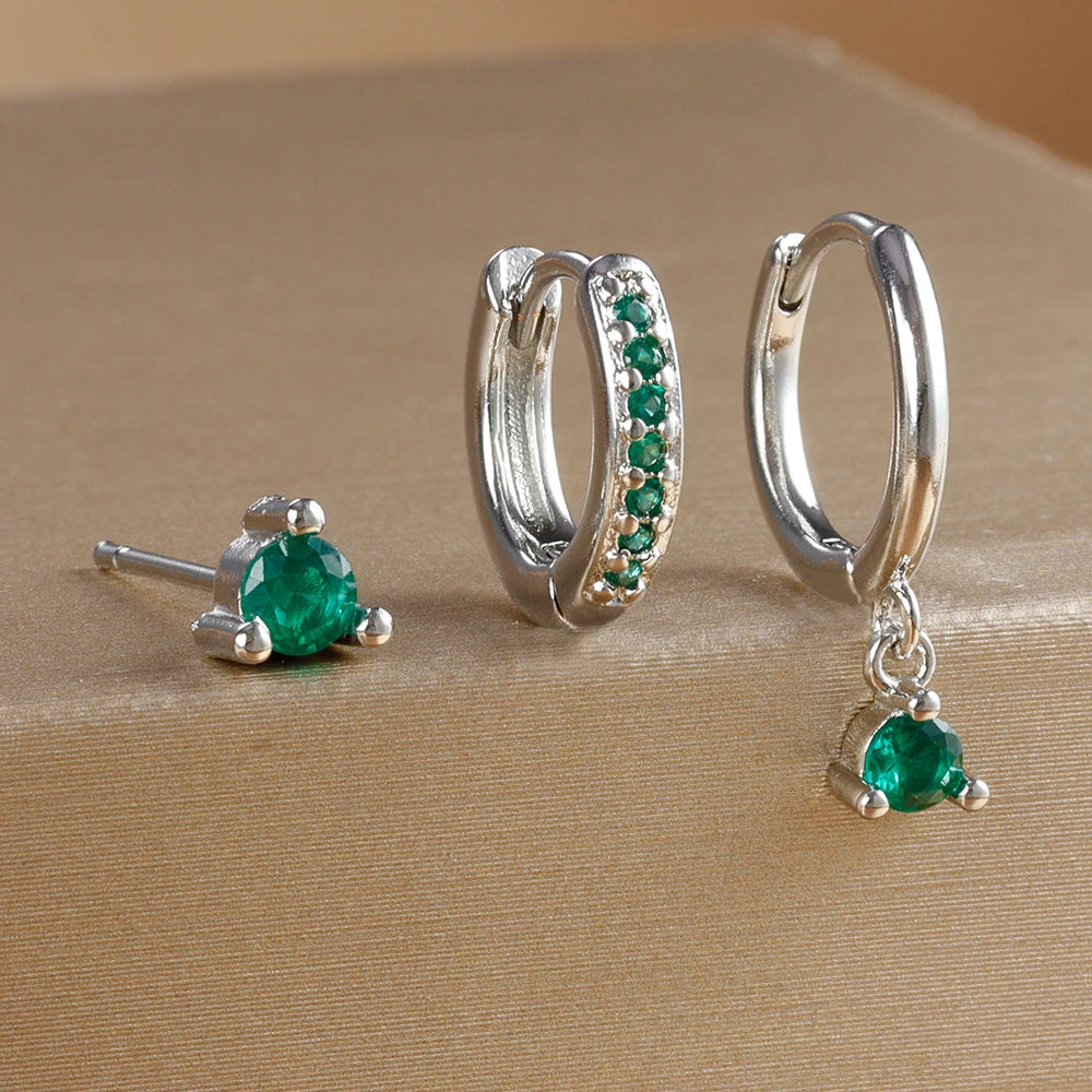 Round Star Drop Earrings