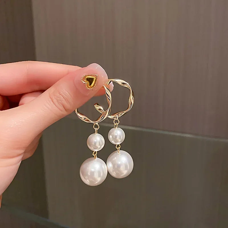 Pearl Long Earrings