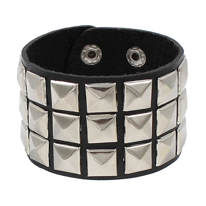 PU Leather Studded Bracelet