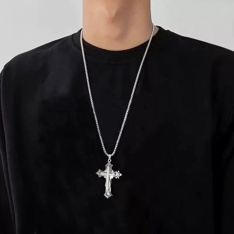 High Quality Cross Titanium  Necklace