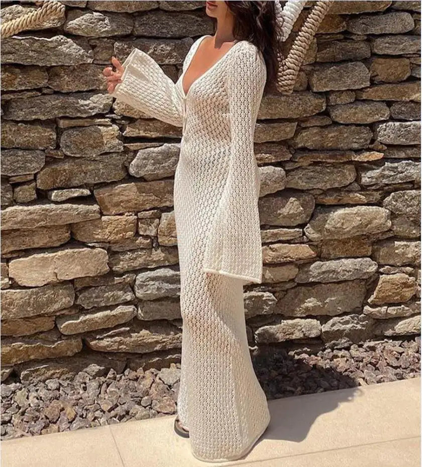 Sexy  Long Sleeve Bikini Cover-Ups
