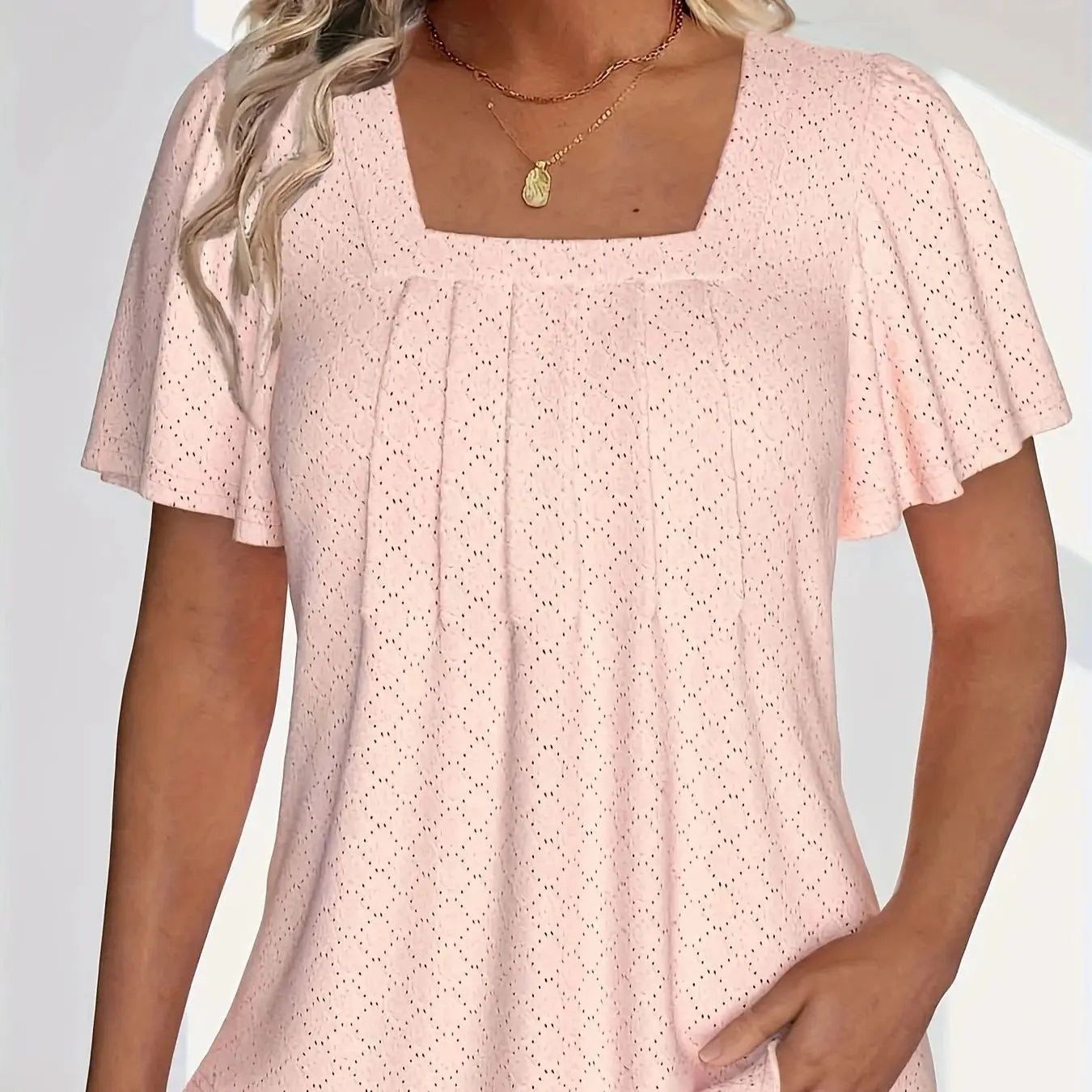 Plus size  elegant hollow tops