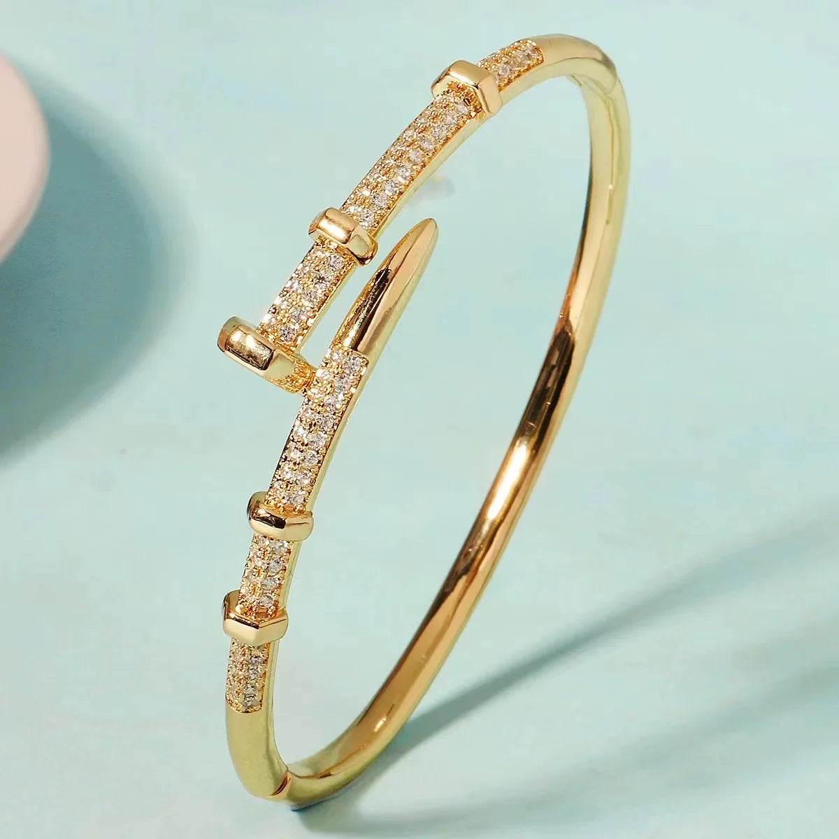 Nail Shaped Open Bracelet