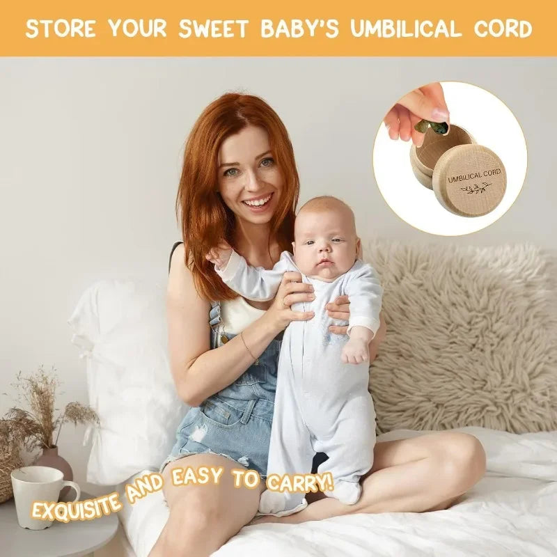 Wooden baby fetal hair/umbilical cord