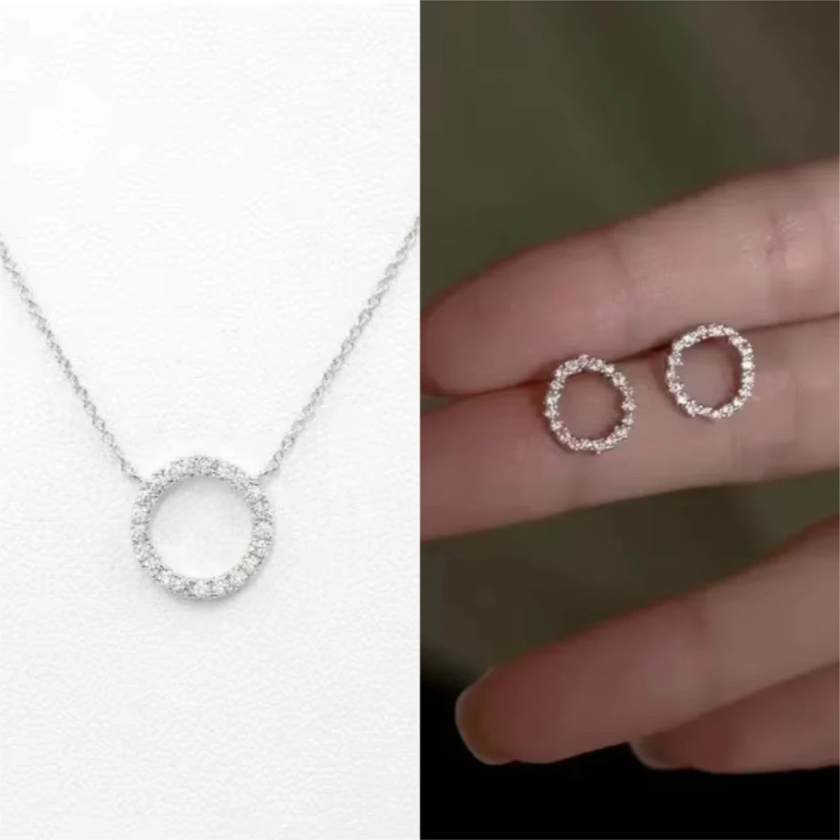 Small Circle Stud Earrings