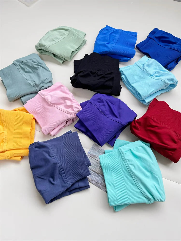 Seamless  Ribbed Yoga Shorts