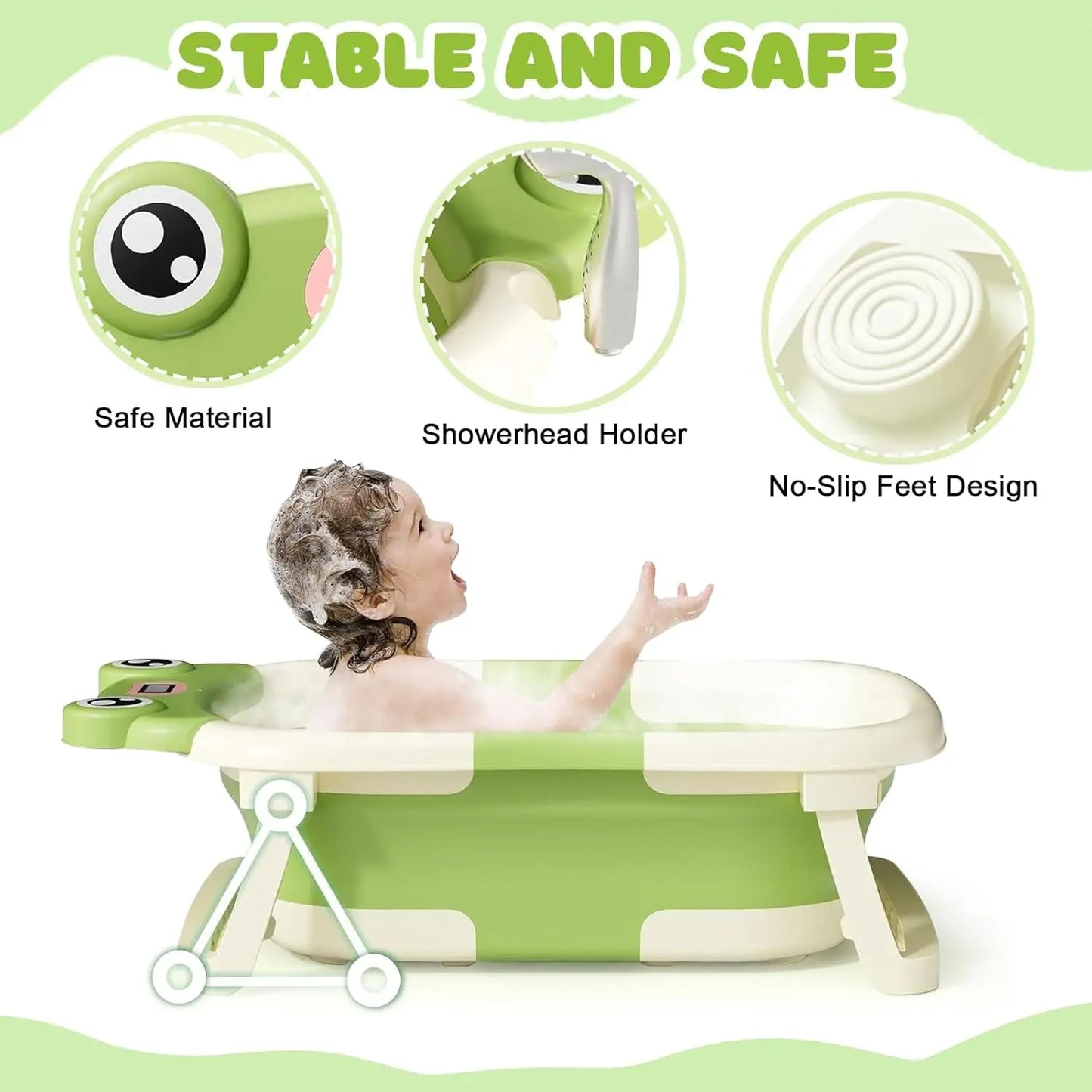 Baby Bath Tub with Bath Cushion