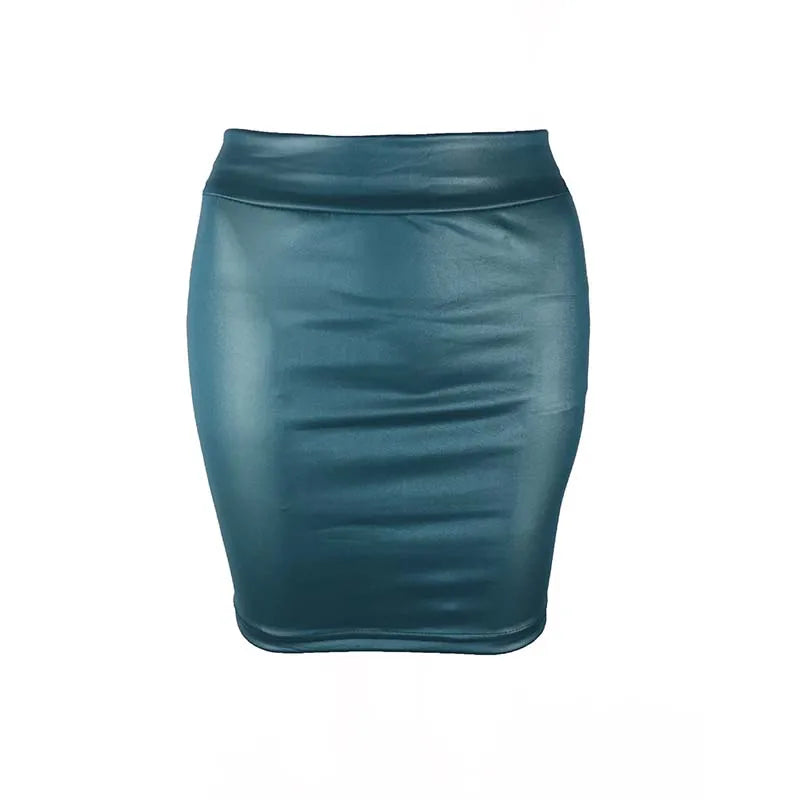Leather Pencil Mini Skirt