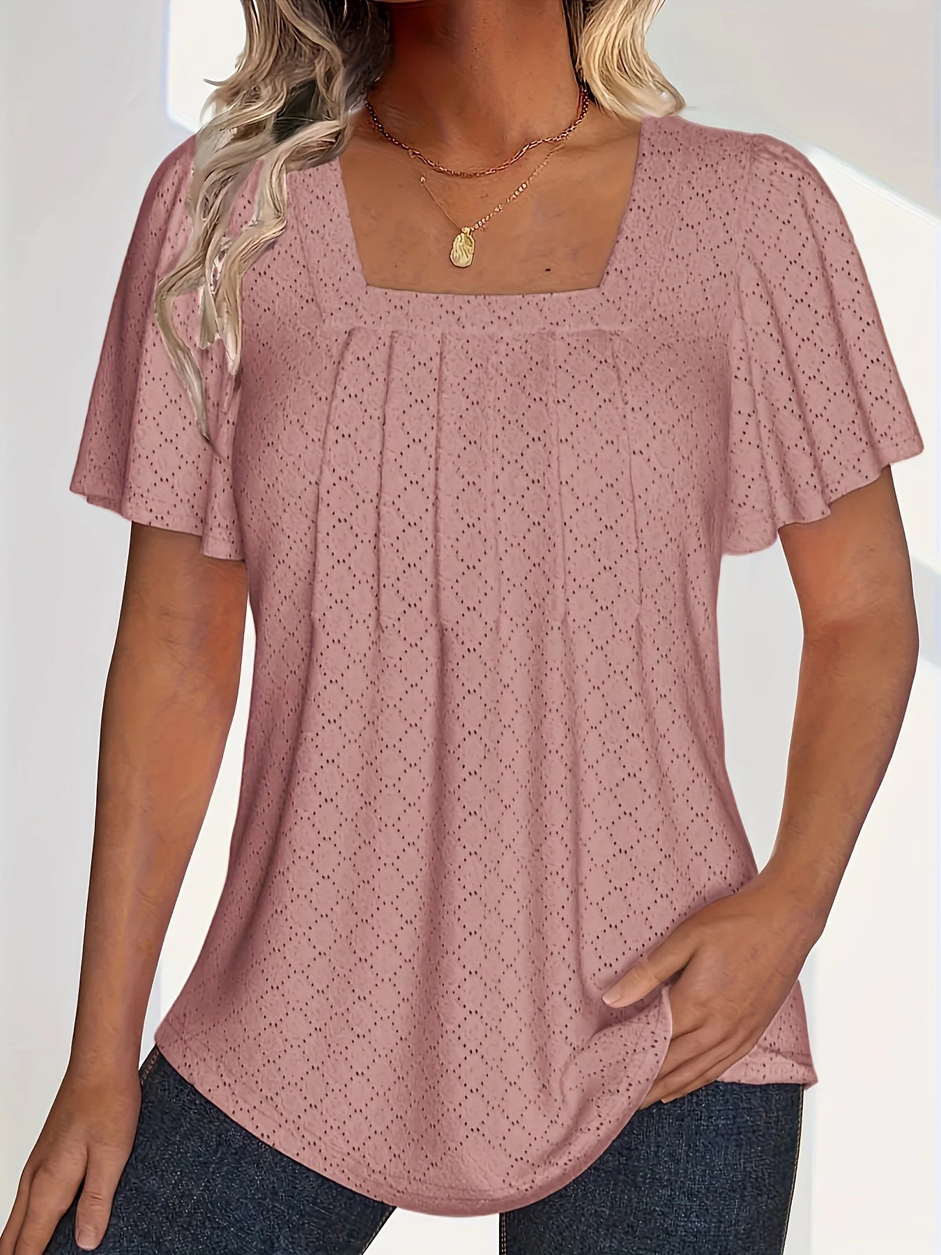 Plus size  elegant hollow tops