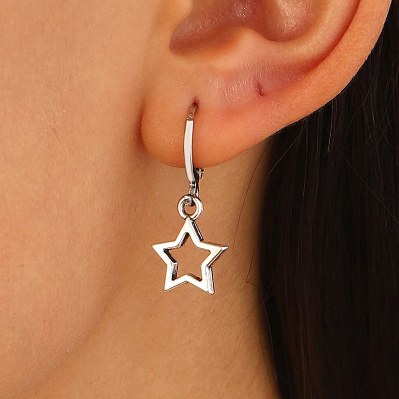 Creative Star Hoop Earrings
