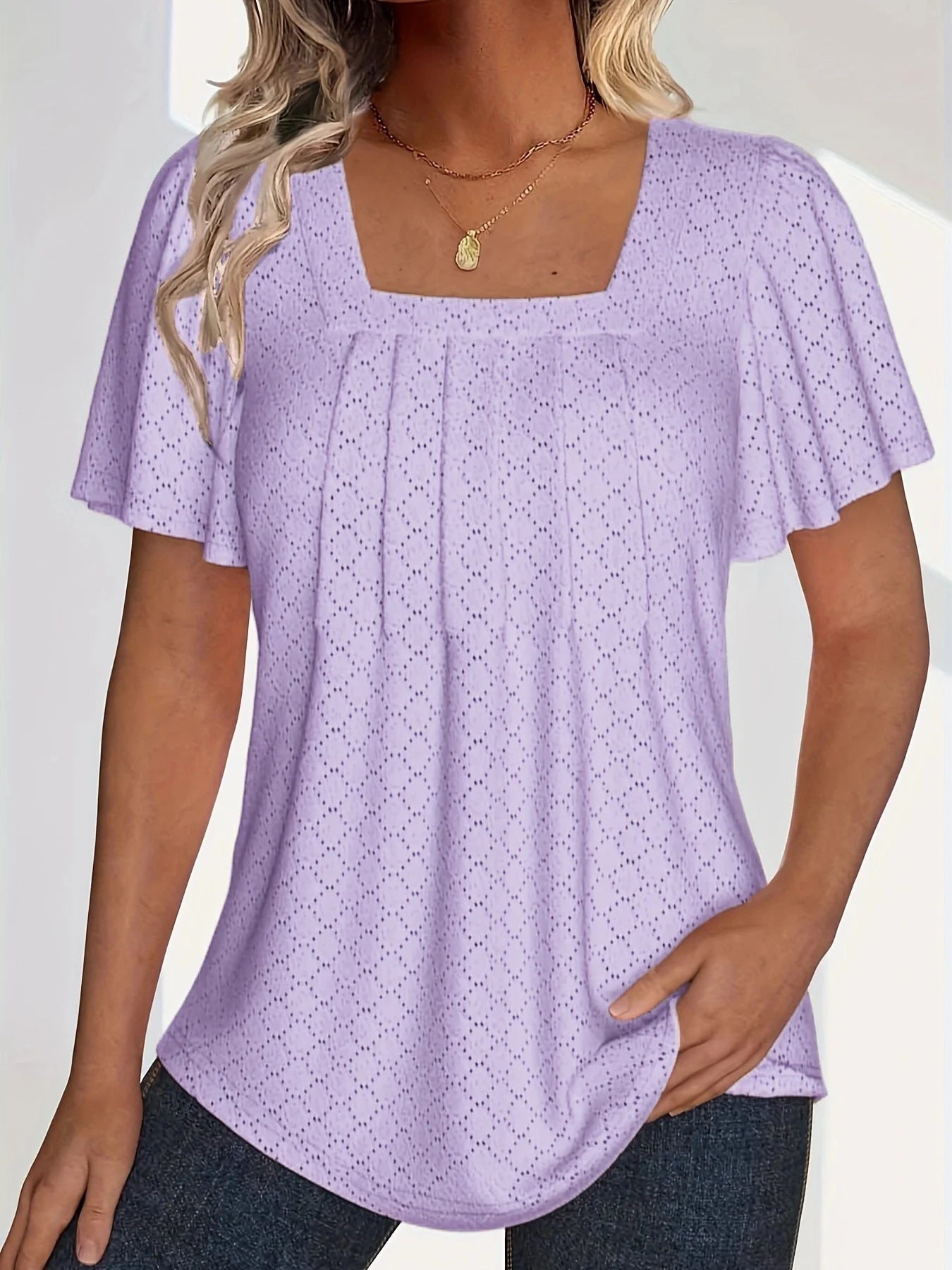 Plus size  elegant hollow tops