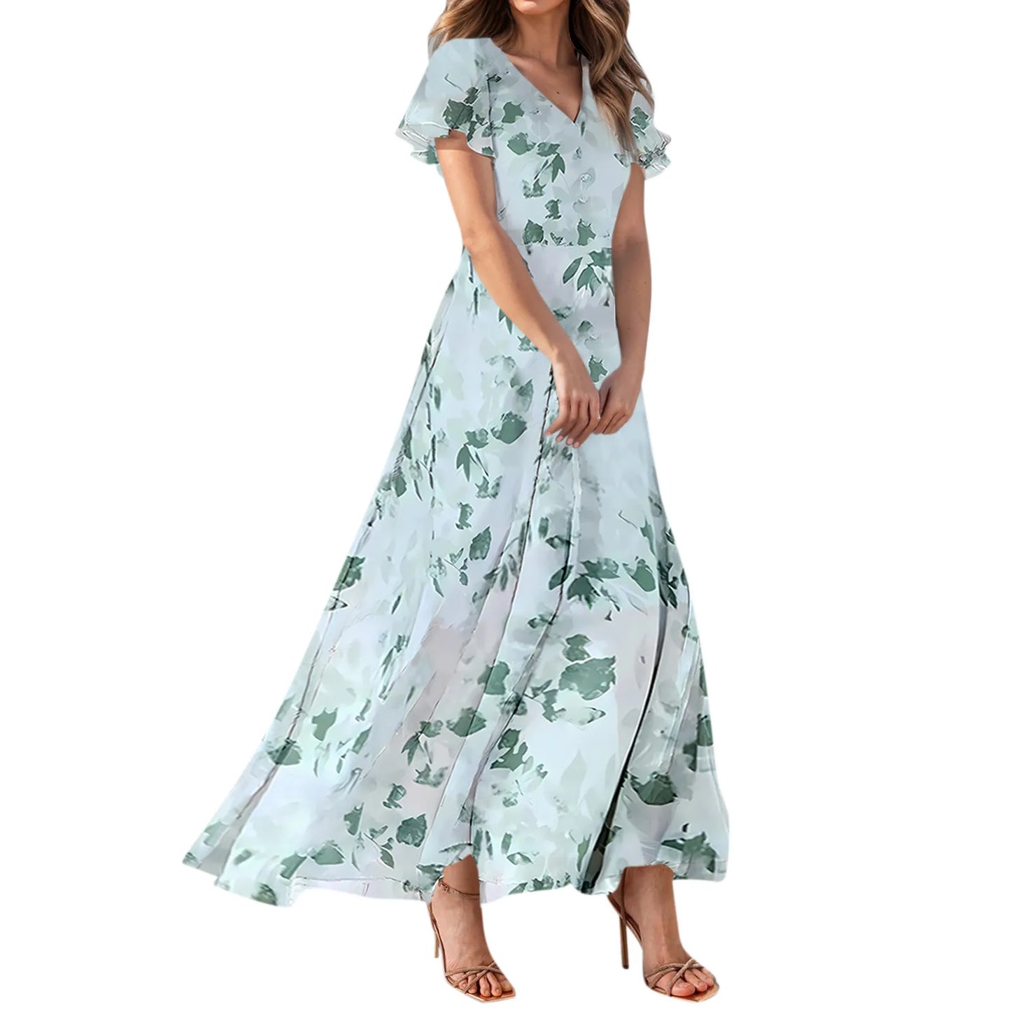 Casual Short Sleeve Maxi Dresses