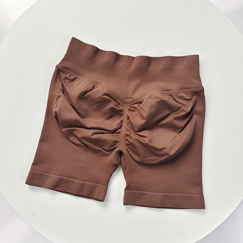 Seamless  Ribbed Yoga Shorts