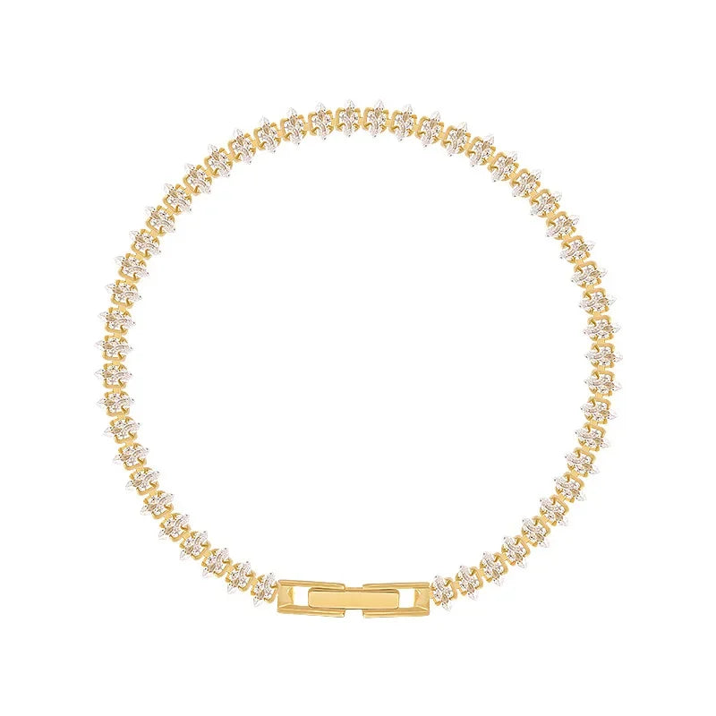Luxury  Crystal Geometric Chain Bracelets