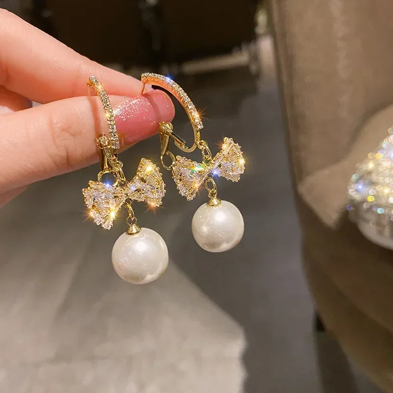 Pearl Long Earrings