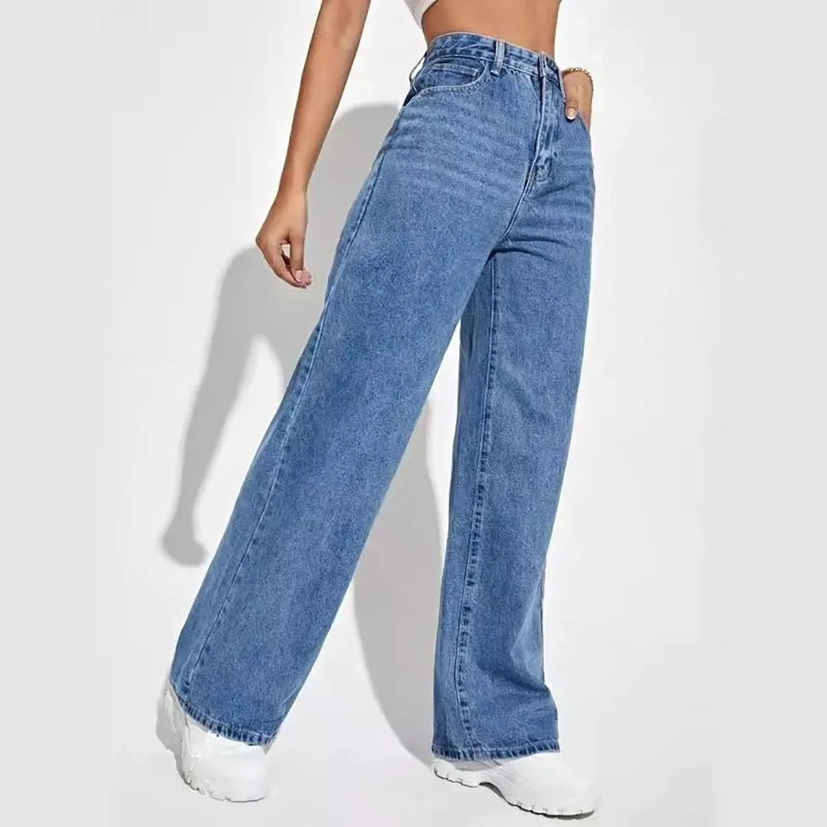 Fashion retro blue jeans