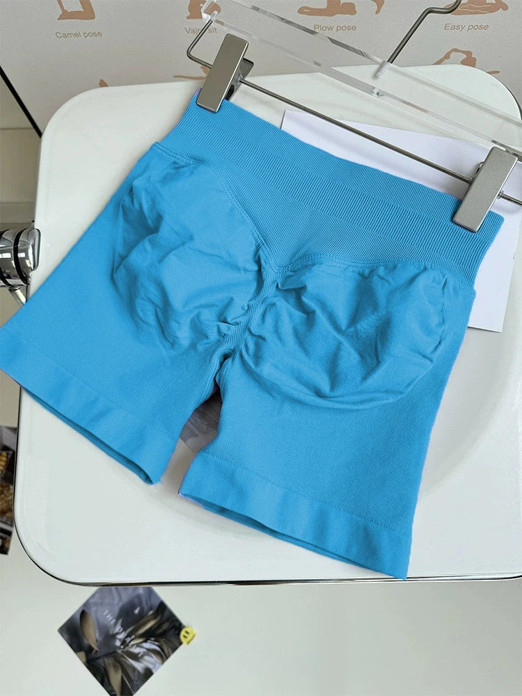 Seamless  Ribbed Yoga Shorts