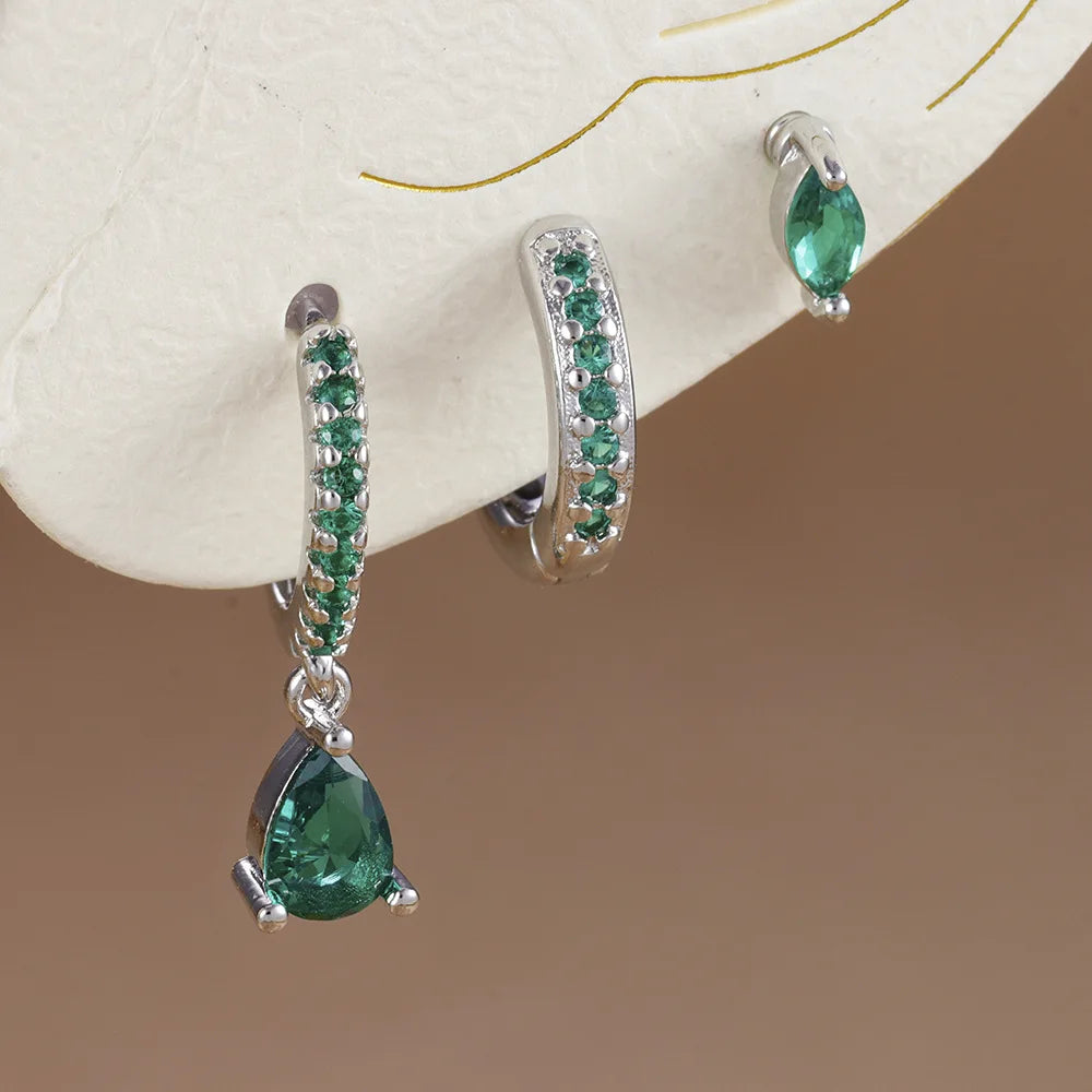 Round Star Drop Earrings