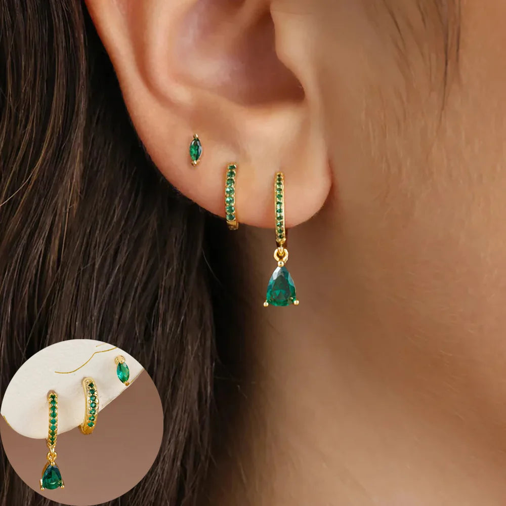 Round Star Drop Earrings