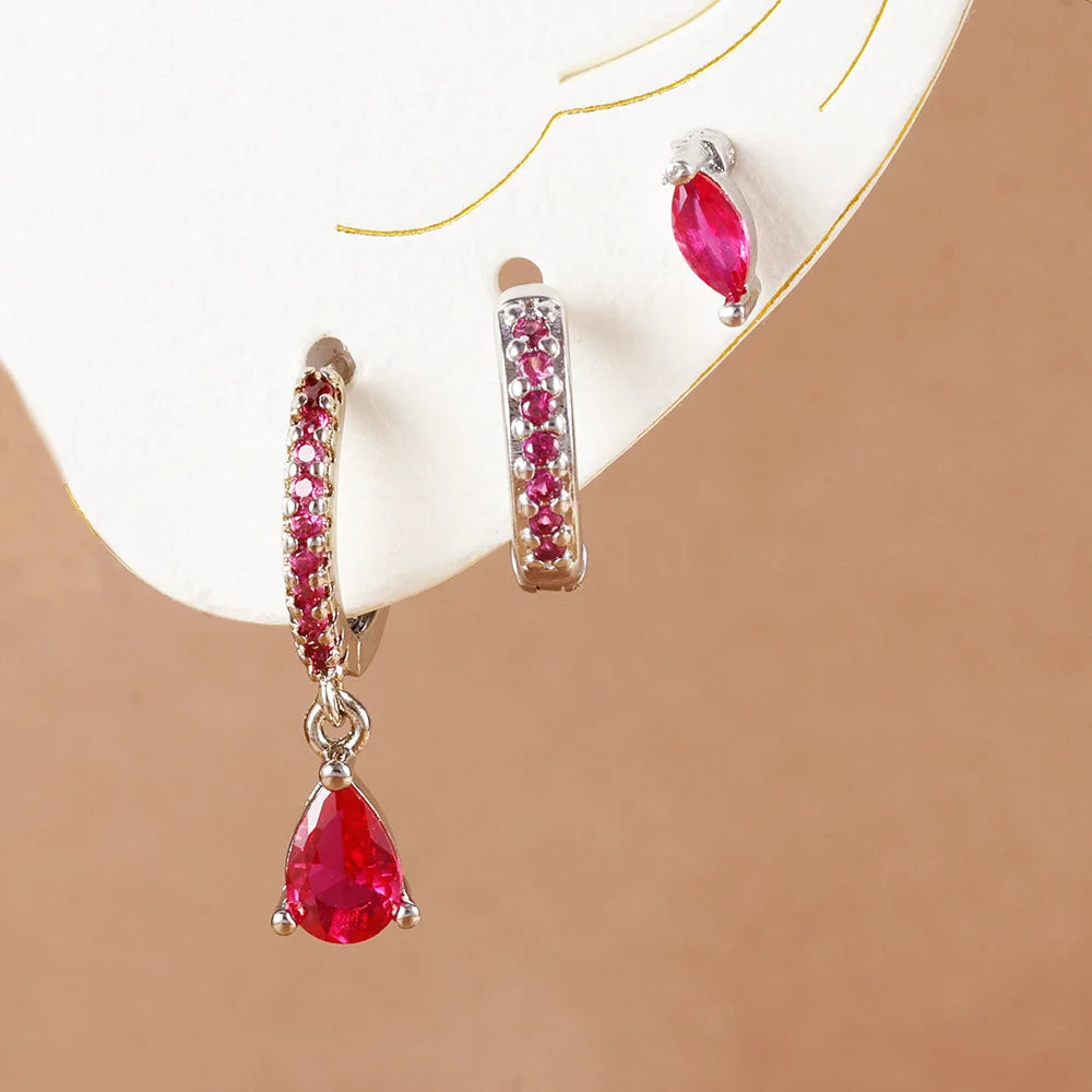 Round Star Drop Earrings