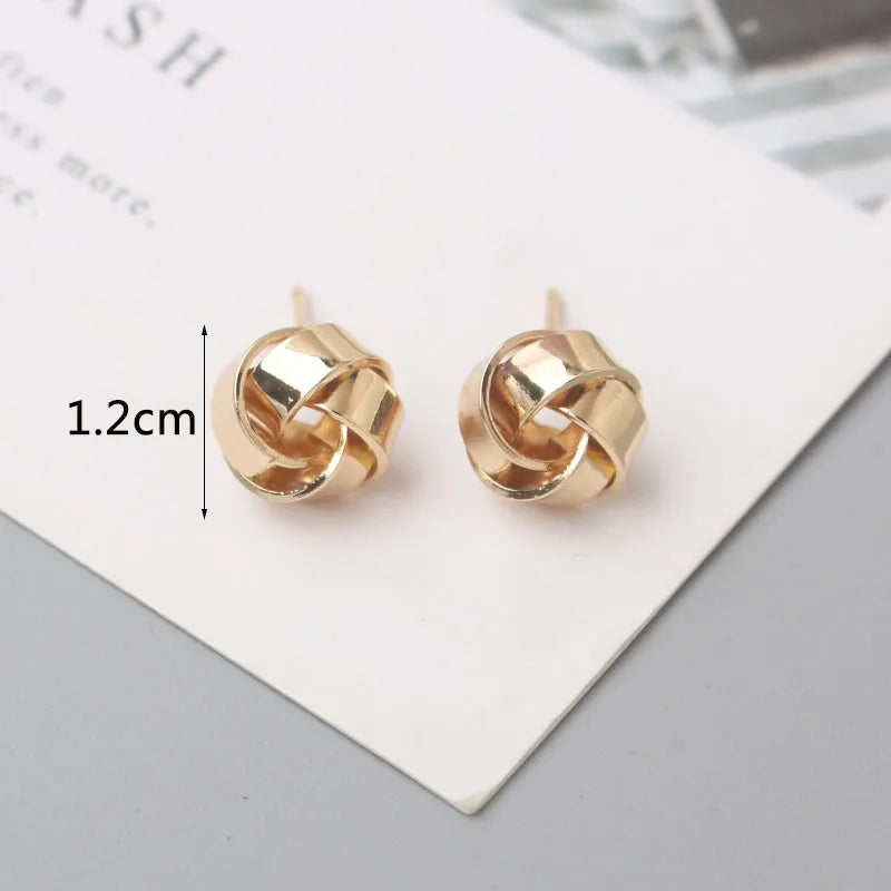 Tiny Metal Stud Earrings