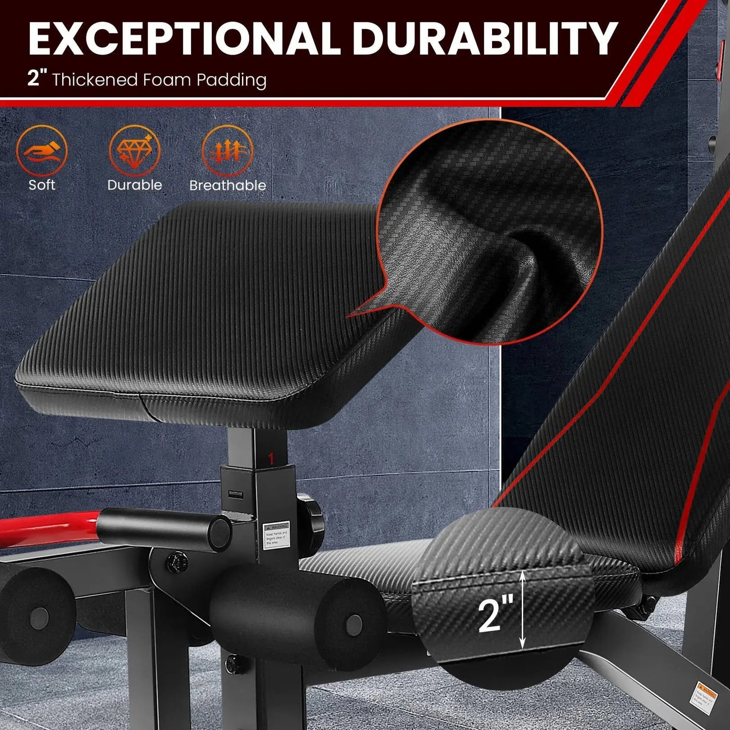 900LBS Olympic Weight Bench Set with Squat Rack, Preacher Curl, Leg Extension Full Body Exercise Workout Bench Press for Home Gym